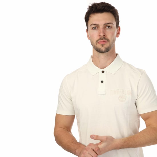 Men's Timberland EK+ Short Sleeve Polo Shirt in White