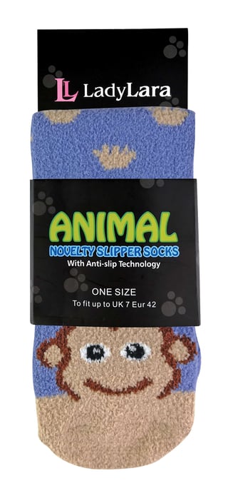 Damen / Damen flauschige Anti-Rutsch-Socken mit Tiermotiven - Image 2