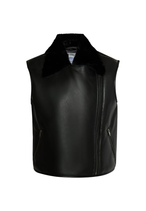 Dreimaster Lederweste Damen Schwarz - Image 1