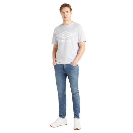 Umbro - "Team" T-Shirt für Herren (Grau meliert/Weiß) - Image 3