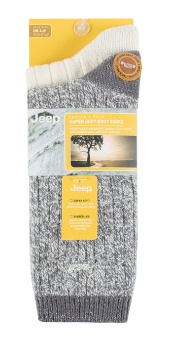 Jeep - 2er-Pack Damen Supersoft Wanderstiefel Socken - Image 2
