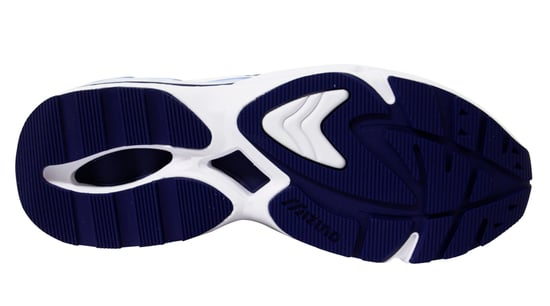 Mizuno Sport Style Wave Rider 1 White/Blue Trainers - Mens