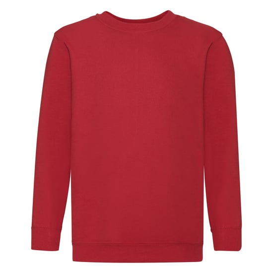 Fruit Of The Loom Childrens Unisex Set In Sleeve Sweatshirt (Red)