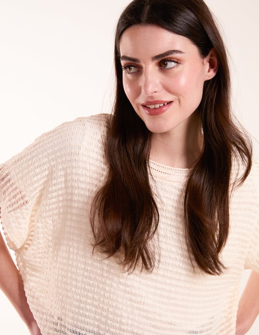 Crochet Batwing Oversized Top