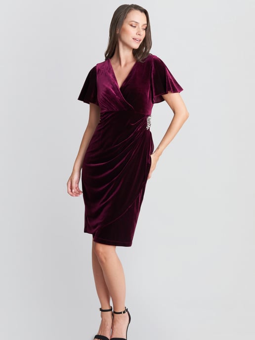 Kadie Velvet Dress With Embellishment Detail