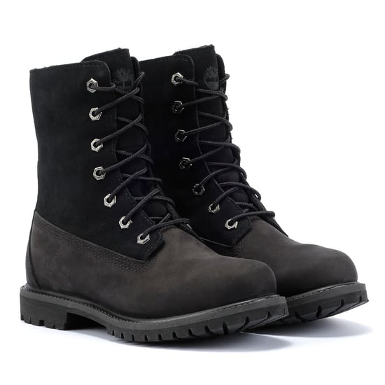 Timberland Warm Lined Waterproof Damenlederstiefel In Schwarz - Image 1