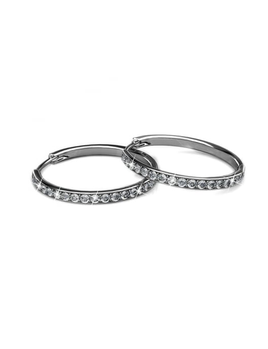 Parures Chic Circle Hoop - Argenté et Cristal - Image 3