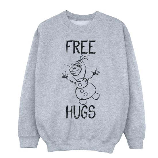 Disney Boys Frozen Olaf Free Hugs Sweatshirt (Sports Grey)