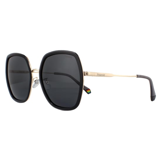 Polaroid Square Womens Grau Gold Grau Polarisierte Sonnenbrille - Image 2
