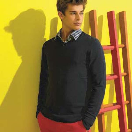 Asquith & Fox Herren Pullover mit V-Ausschnitt aus reicher Baumwolle (French Navy) - Image 2