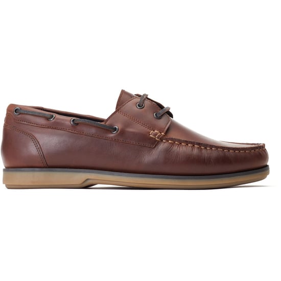Base London Stern Herren Bootsschuhe aus gebrannt braunem Leder - Image 3