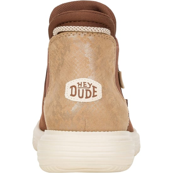 HEYDUDE Branson Novelty Leder Damen Stiefel Braun/Schlange - Image 2