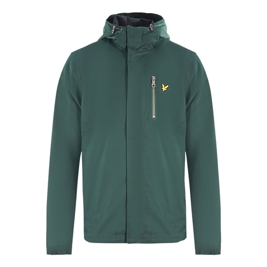 Lyle & Scott Grüne Jacke mit gebogenem Saum und Kapuze - Image 1