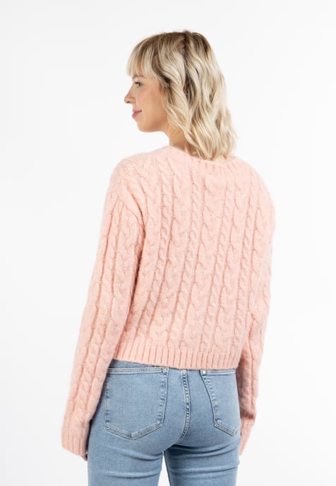 Mymo Strickjacke Damen rosa - Image 4
