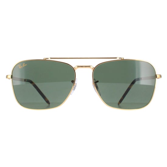 Ray-Ban Square Unisex Gold Green RB3636 New Caravan