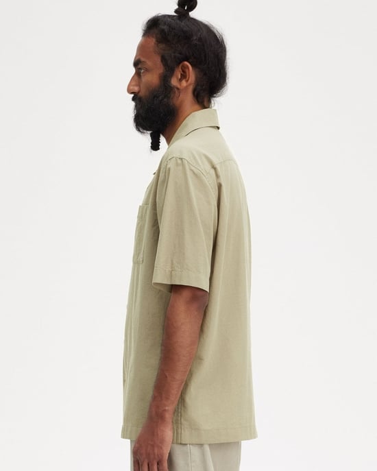 Fred Perry Herren Leichte Textur Reverskragen Kurzarmhemd - Image 5