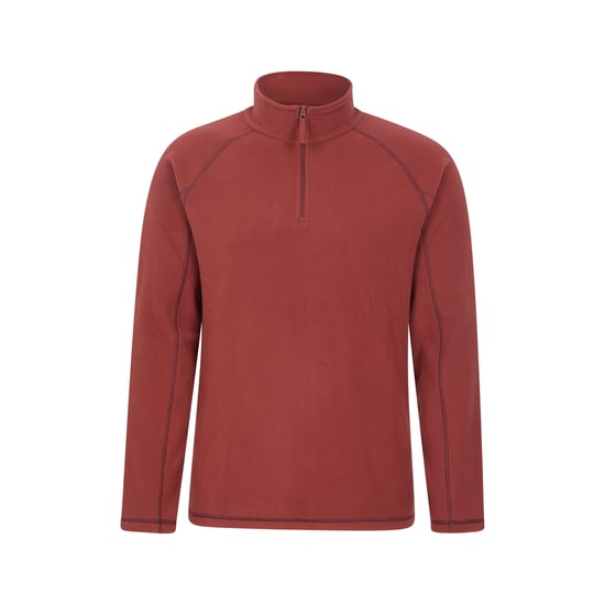Mountain Warehouse - "Ashbourne II" Fleece-Oberteil mit halbem Reißverschluss für Herren (Burgunderrot) - Image 1
