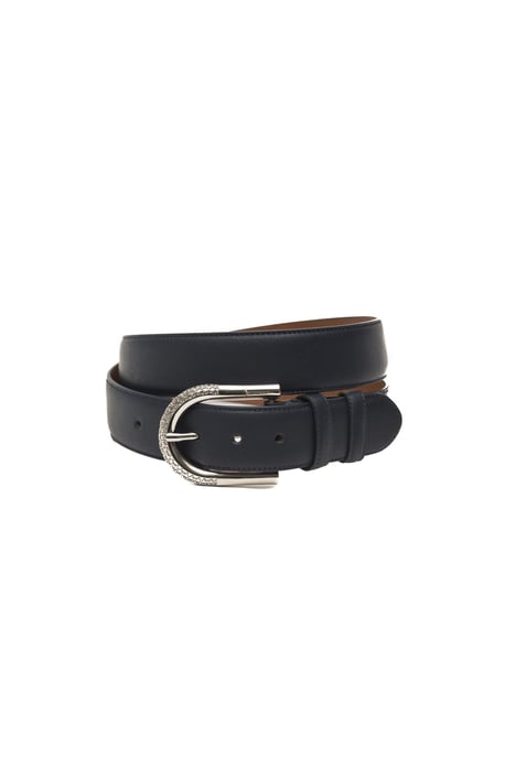 Billionaire Italien Couture Blue Leather Men's Belt's - Image 1