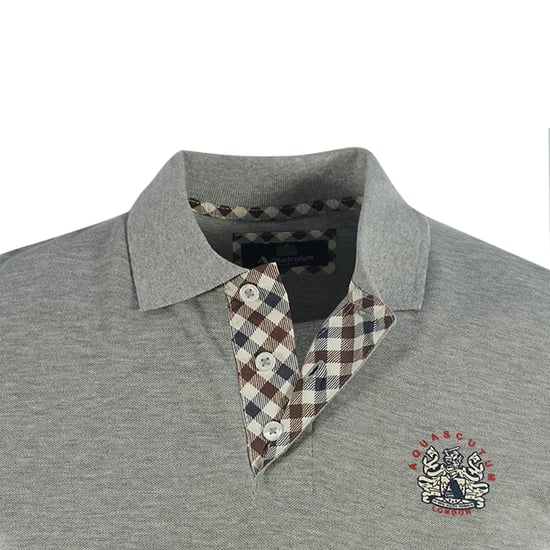 Aquascutum London Wappen Graues Poloshirt - Image 4