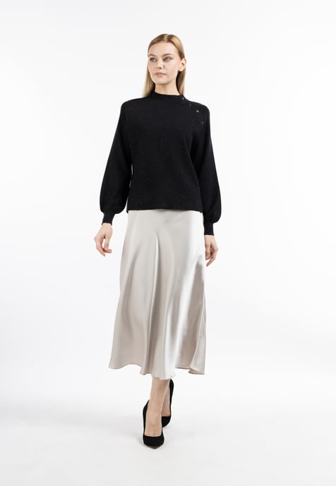 Dreimaster Strickpullover Turtleneck Damen Schwarz - Image 1