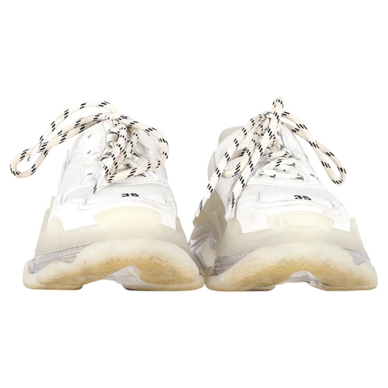 Balenciaga Clear Sole Triple S Sneakers aus weißem Polyester - Image 3