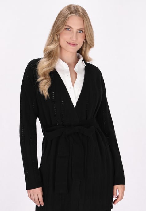 Dreimaster Cardigan Damen Schwarz - Image 3