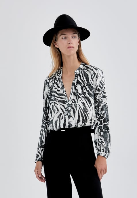 Zebra Printed Blouse