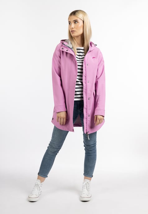 Schmuddelwedda Kurzmantel aus Softshell Damen Bonbonpink - Image 2
