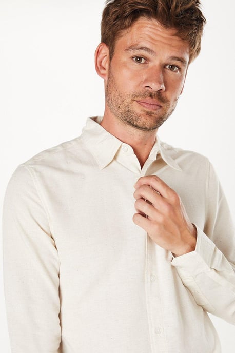 Linen Blend Long Sleeve Shirt