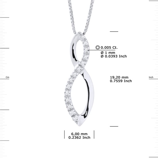 DIADEMA - Necklace with Diamonds - White Gold