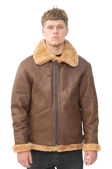 Herren B3 WW2 Fliegerjacke aus Schafsleder-Houston - Image 1