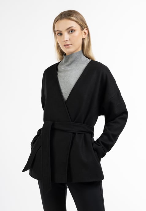 Dreimaster Übergangsjacke aus Wollgemisch Damen schwarz - Image 3