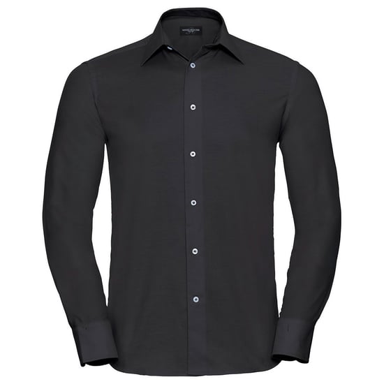 Russell Collection - Formelles Hemd für Herren Langärmlig (Schwarz) - Image 1