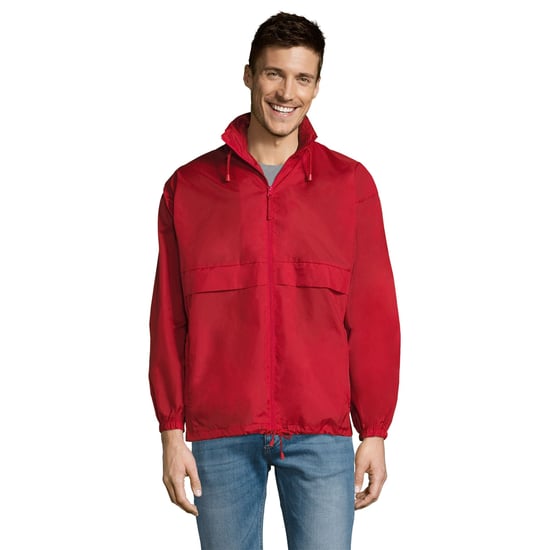 SOLS Unisex Surf Windbreaker Leichtgewichtige Jacke (Rot) - Image 3
