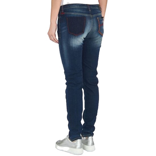 Emporio Armani Femme Pantalon Cinq Poches  Regular fit Longueur de la cheville  Bleu - Image 2