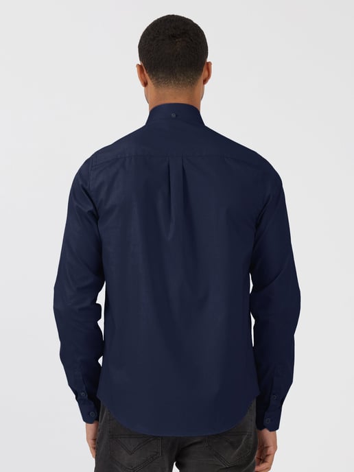 Luke 1977 Telford Tailored Fit Smart Shirt Navy