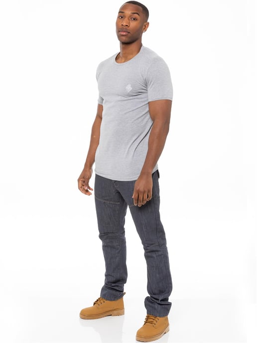 Enzo Herren Denim Jeans Straight Leg - Grau - Image 6