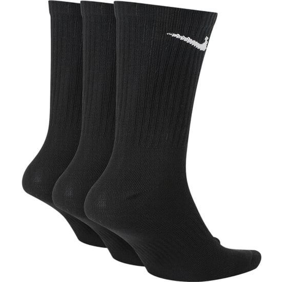 Nike SX7676 Unisex Everyday Lightweight Training Crew Socks Black 3 Pairs