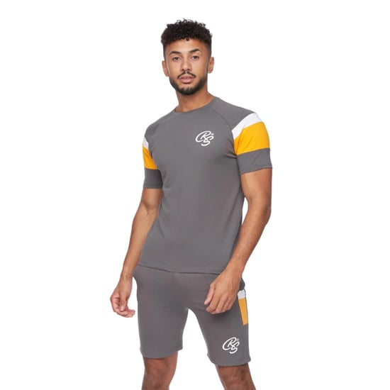 Crosshatch - "Cremland" T-Shirt und Shorts für Herren (Dunkelgrau) - Image 1
