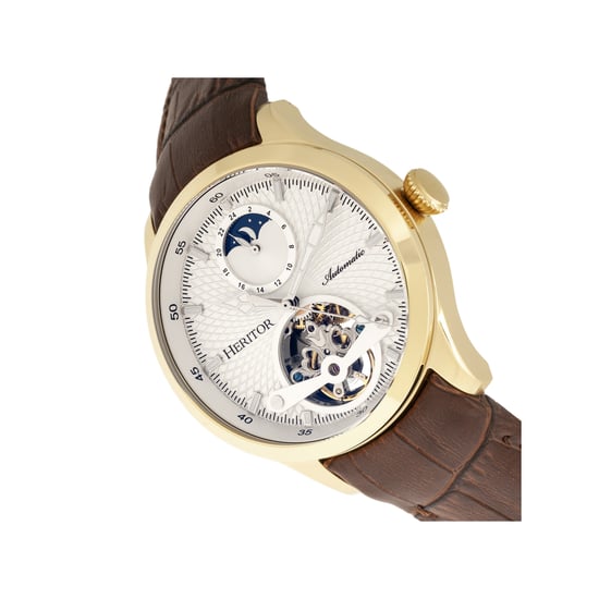 Heritor Automatik Gregory Semi-Skelettuhr mit Lederarmband - Image 3