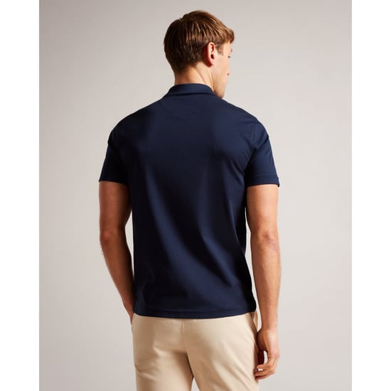 Polo Zeiter Slim toucher doux Ted Baker Pour Homme en Bleu Marine - Image 4