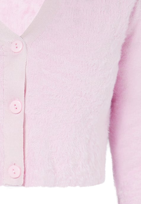 Mymo Strickjacke Damen Rosa - Image 3
