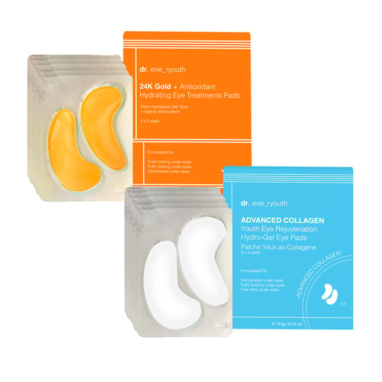 Jugendliche Augenverjüngung Hydro-Gel Augenpads + 24K Gold + Antioxidierende feuchtigkeitsspendende Augenbehandlungs-Pads - Image 1