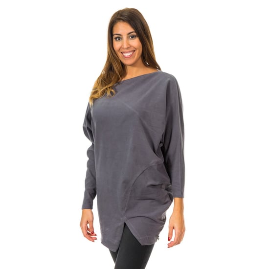 Women's sweater with bat sleeves and boat neck 10DVE0780