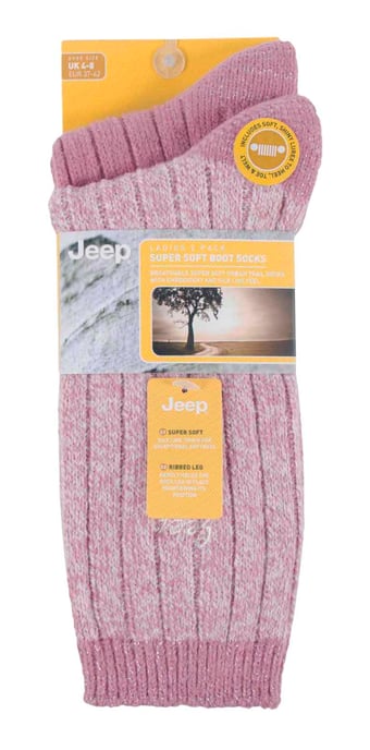 Jeep - 2er-Pack Damen Supersoft Wanderstiefel Socken - Image 2