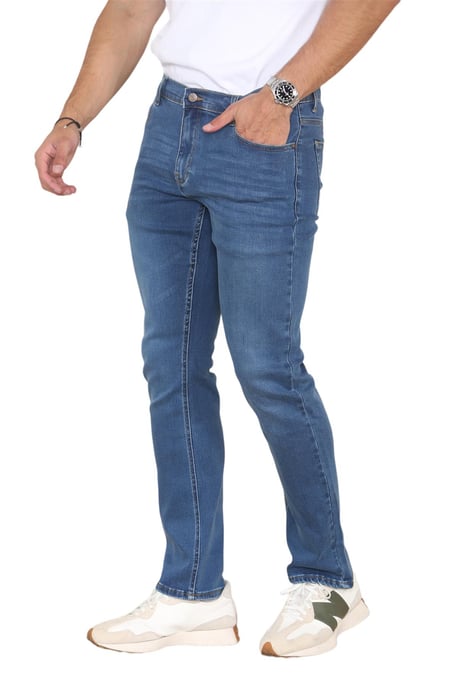 MYT Herren-Jeans mit geradem Bein, Hyper-Stretch-Denim in Blau - Image 3