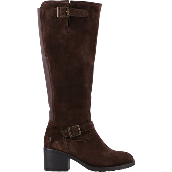 Hush Puppies Heidi Leder Damen Braun Wildleder Stiefel - Image 5