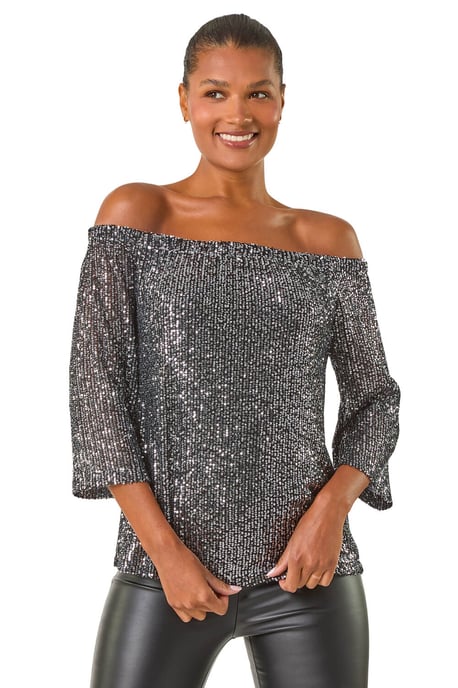 Bardot Sequin Top - Image 1