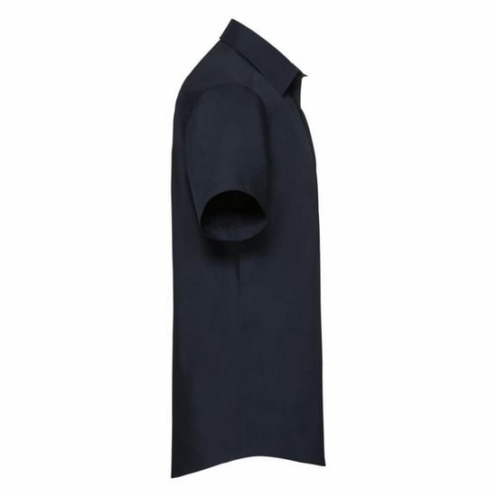 Russell Collection Easy Care Tailored Poplin Hemd für Männer, kurzarm (Dunkelblau) - Image 3