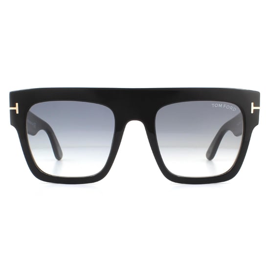 Tom Ford Sonnenbrille Renee FT0847 01B Glänzend Schwarz Grau Rauch Gradient - Image 1